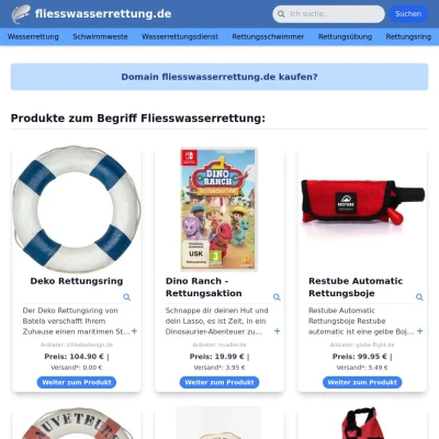 Screenshot fliesswasserrettung.de