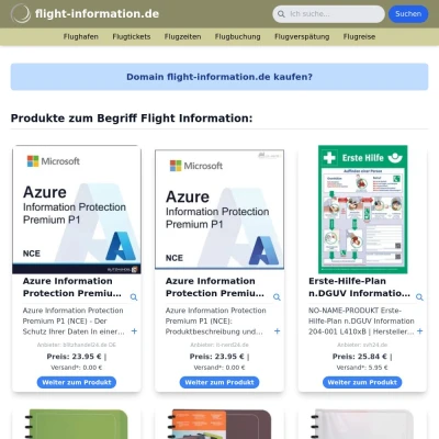 Screenshot flight-information.de