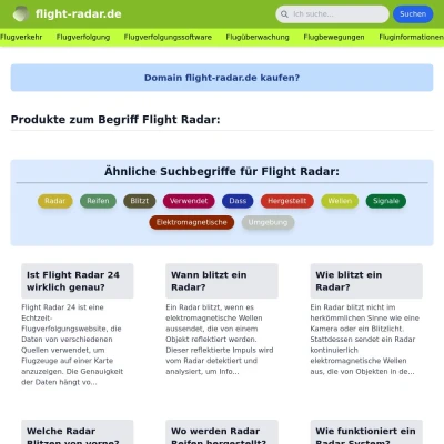Screenshot flight-radar.de