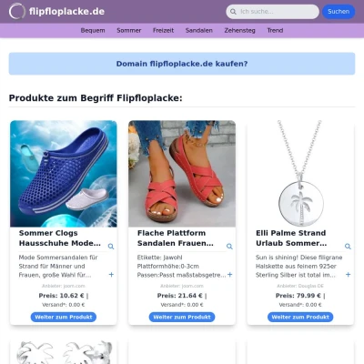 Screenshot flipfloplacke.de