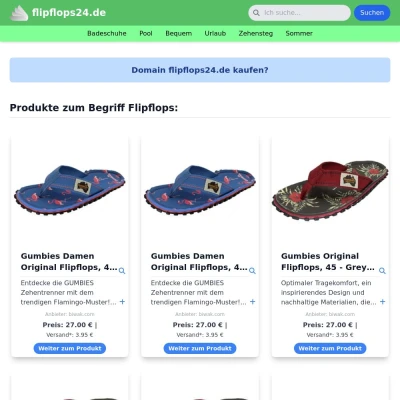 Screenshot flipflops24.de
