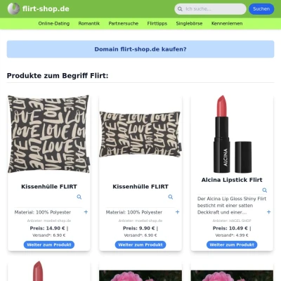 Screenshot flirt-shop.de