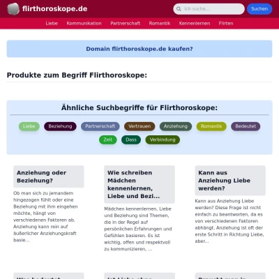 Screenshot flirthoroskope.de