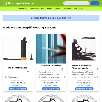 Screenshot floating-becken.de