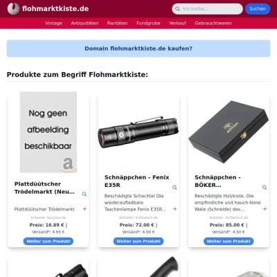 Screenshot flohmarktkiste.de