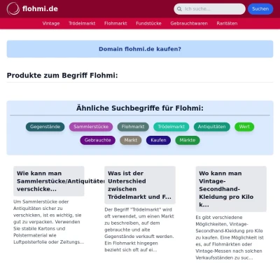 Screenshot flohmi.de