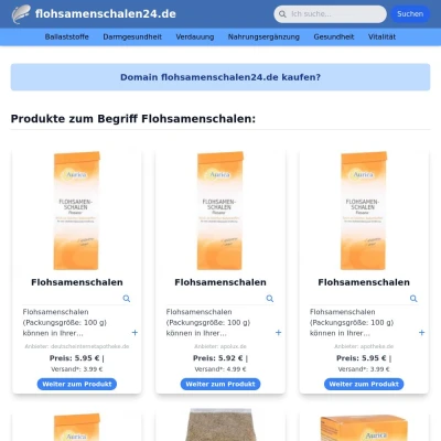 Screenshot flohsamenschalen24.de