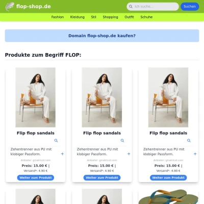 Screenshot flop-shop.de