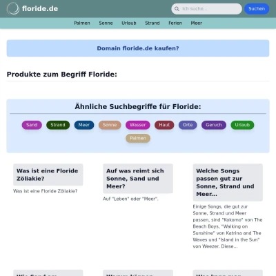 Screenshot floride.de