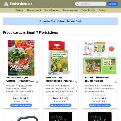 Screenshot floristshop.de