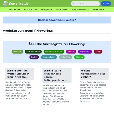 Screenshot flowering.de