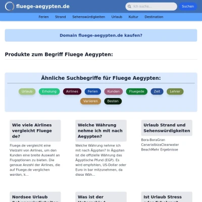 Screenshot fluege-aegypten.de