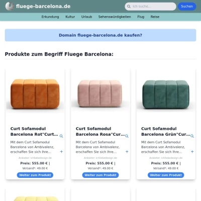 Screenshot fluege-barcelona.de