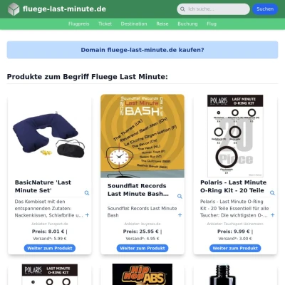 Screenshot fluege-last-minute.de