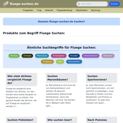 Screenshot fluege-suchen.de