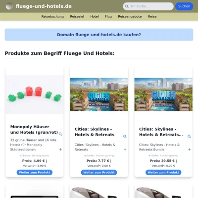 Screenshot fluege-und-hotels.de