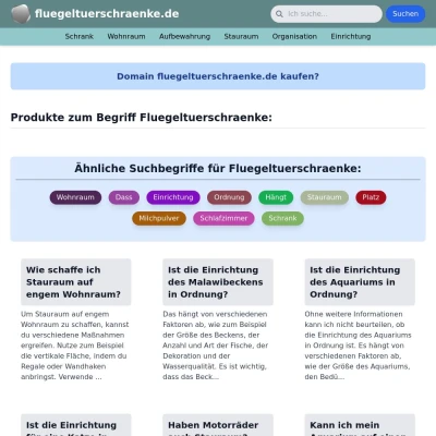 Screenshot fluegeltuerschraenke.de