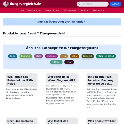 Screenshot fluegevergleich.de