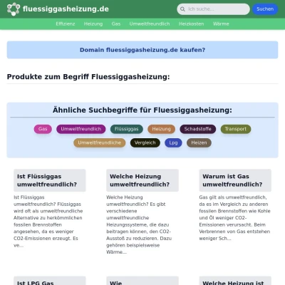 Screenshot fluessiggasheizung.de