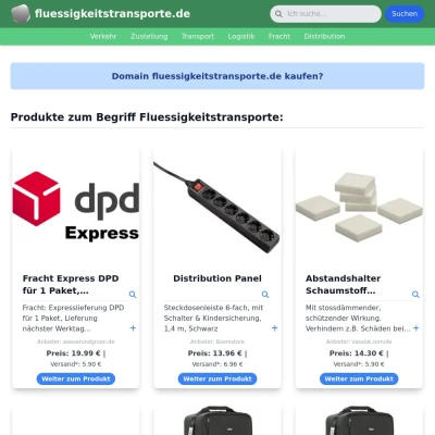 Screenshot fluessigkeitstransporte.de