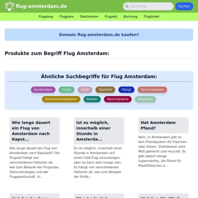 Screenshot flug-amsterdam.de