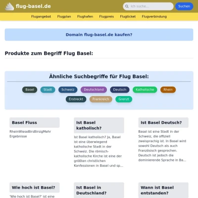 Screenshot flug-basel.de