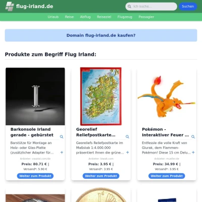 Screenshot flug-irland.de