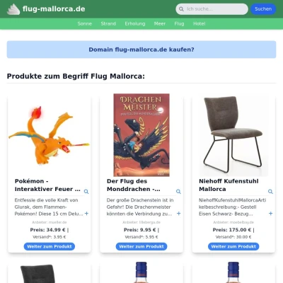 Screenshot flug-mallorca.de