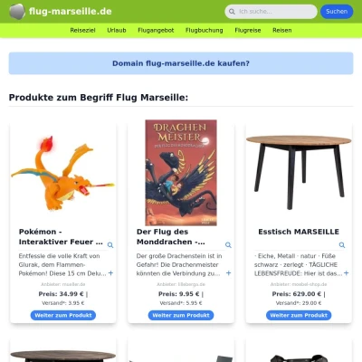 Screenshot flug-marseille.de