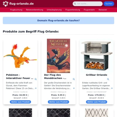 Screenshot flug-orlando.de