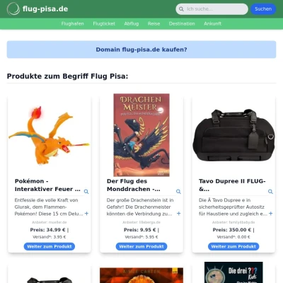 Screenshot flug-pisa.de