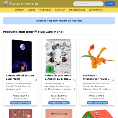 Screenshot flug-zum-mond.de