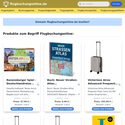 Screenshot flugbuchungonline.de