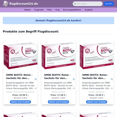 Screenshot flugdiscount24.de