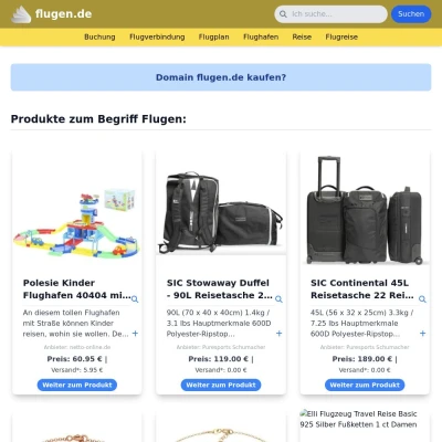 Screenshot flugen.de
