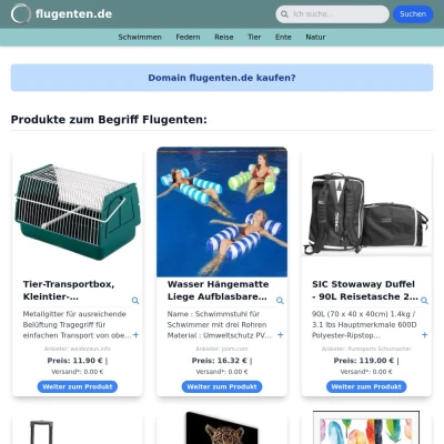 Screenshot flugenten.de