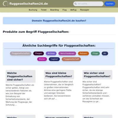 Screenshot fluggesellschaften24.de