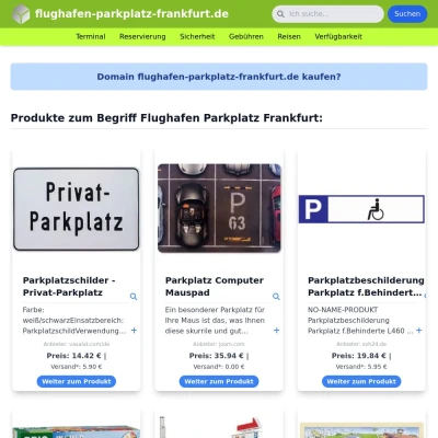 Screenshot flughafen-parkplatz-frankfurt.de