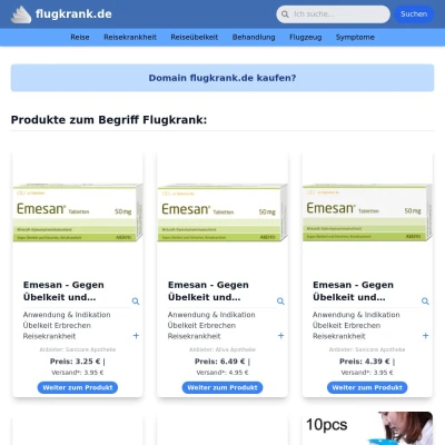 Screenshot flugkrank.de