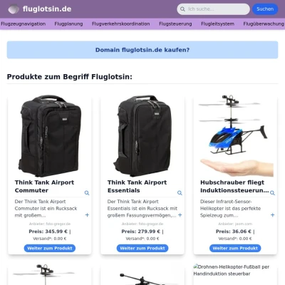 Screenshot fluglotsin.de