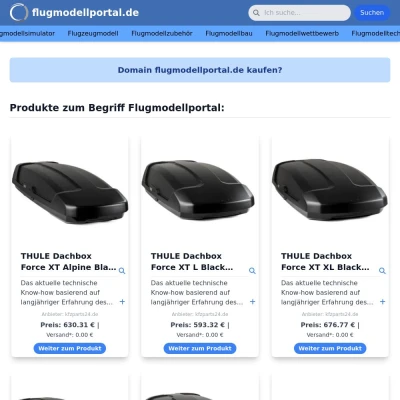 Screenshot flugmodellportal.de
