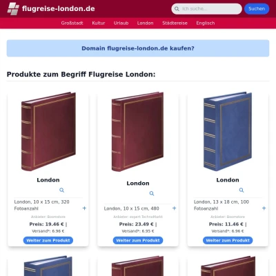 Screenshot flugreise-london.de