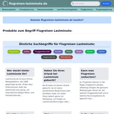 Screenshot flugreisen-lastminute.de