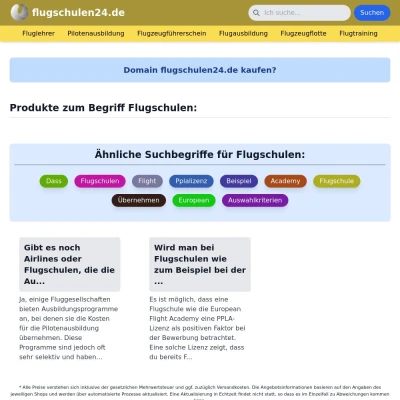 Screenshot flugschulen24.de