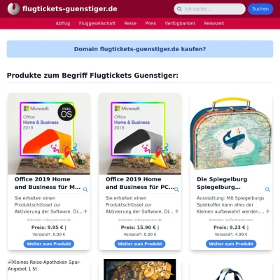 Screenshot flugtickets-guenstiger.de