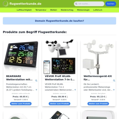 Screenshot flugwetterkunde.de