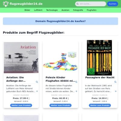 Screenshot flugzeugbilder24.de