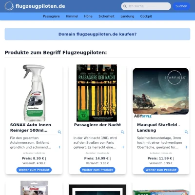 Screenshot flugzeugpiloten.de