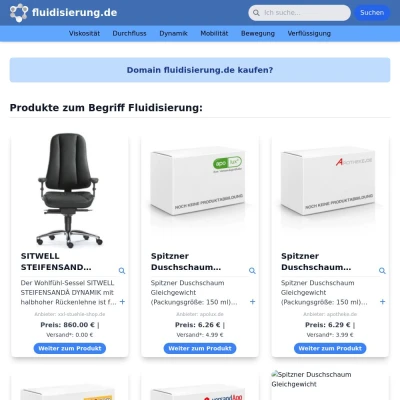 Screenshot fluidisierung.de