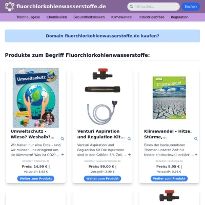 Screenshot fluorchlorkohlenwasserstoffe.de